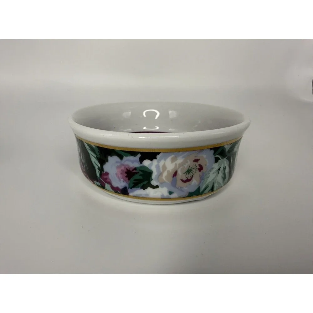 Saturday Knight Ltd Porcelain Floral Oval Trinket Dish Vanity Soap Bowl
